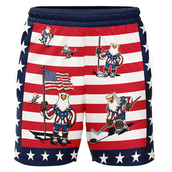 CT Wolfpack South American Eagle Adult Workout Wear Shorts