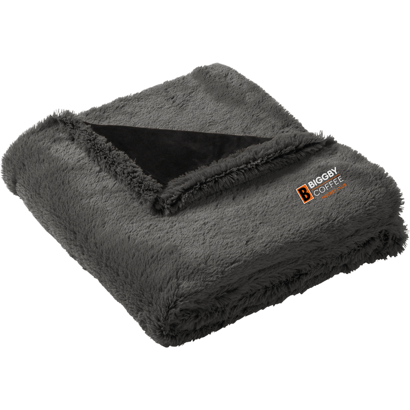 Biggby Coffee Hockey Club Faux Fur Blanket