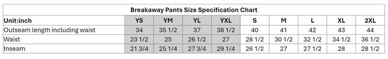 Carolina Thunder Breakaway Adult Jogger Pants