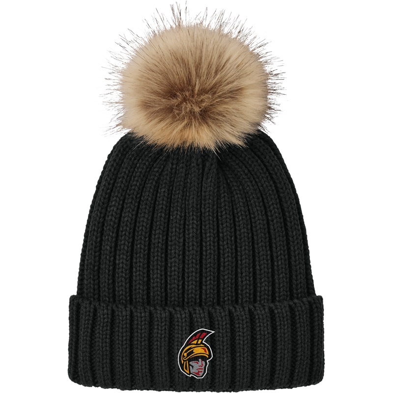 Seacoast Spartans (Ice Hockey) Faux Fur Pom Beanie