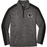 Philadelphia Flyers Elite Youth PosiCharge  Electric Heather Colorblock 1/4-Zip Pullover