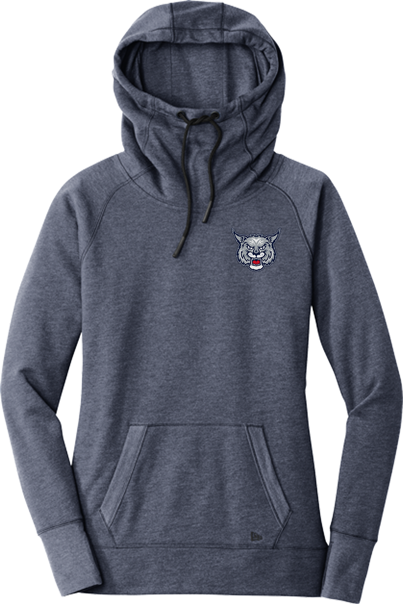 CT Bobcats New Era Ladies Tri-Blend Fleece Pullover Hoodie