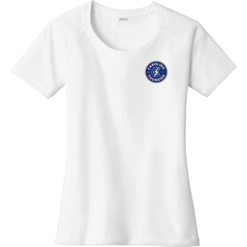 Carolina Thunder Ladies PosiCharge Tri-Blend Wicking Scoop Neck Raglan Tee