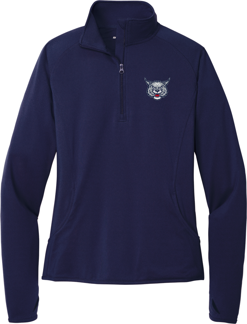 CT Bobcats Ladies Sport-Wick Stretch 1/4-Zip Pullover