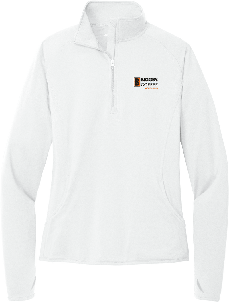 Biggby Coffee Hockey Club Ladies Sport-Wick Stretch 1/4-Zip Pullover