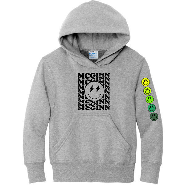 McGinn Youth "Smiley Sleeve" Fleece Pullover Hooded Sweatshirt