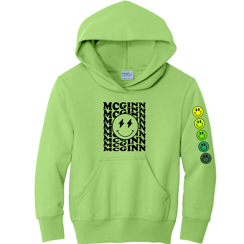 McGinn Youth "Smiley Sleeve" Fleece Pullover Hooded Sweatshirt