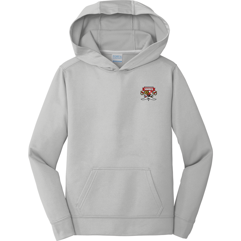 SOMD Sabres Youth Performance Fleece Pullover Hooded Sweatshirt