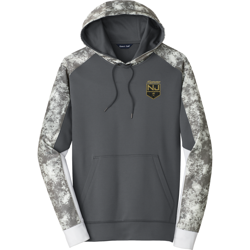 NJ Raiders Sport-Wick Mineral Freeze Fleece Colorblock Hooded Pullover