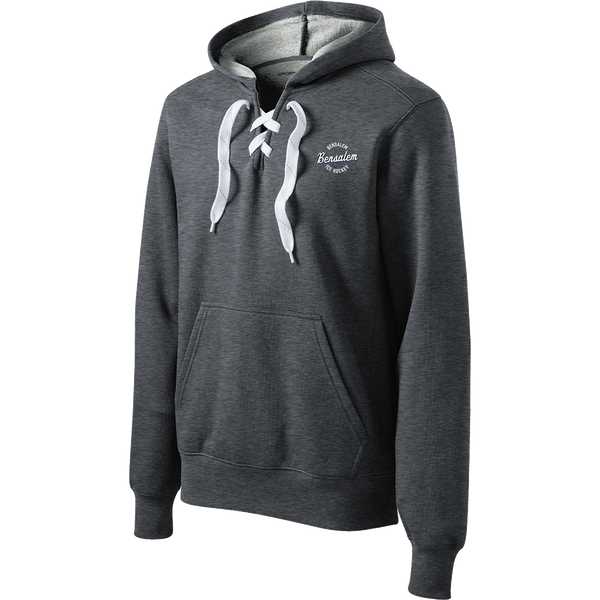 Bensalem Lace Up Pullover Hooded Sweatshirt