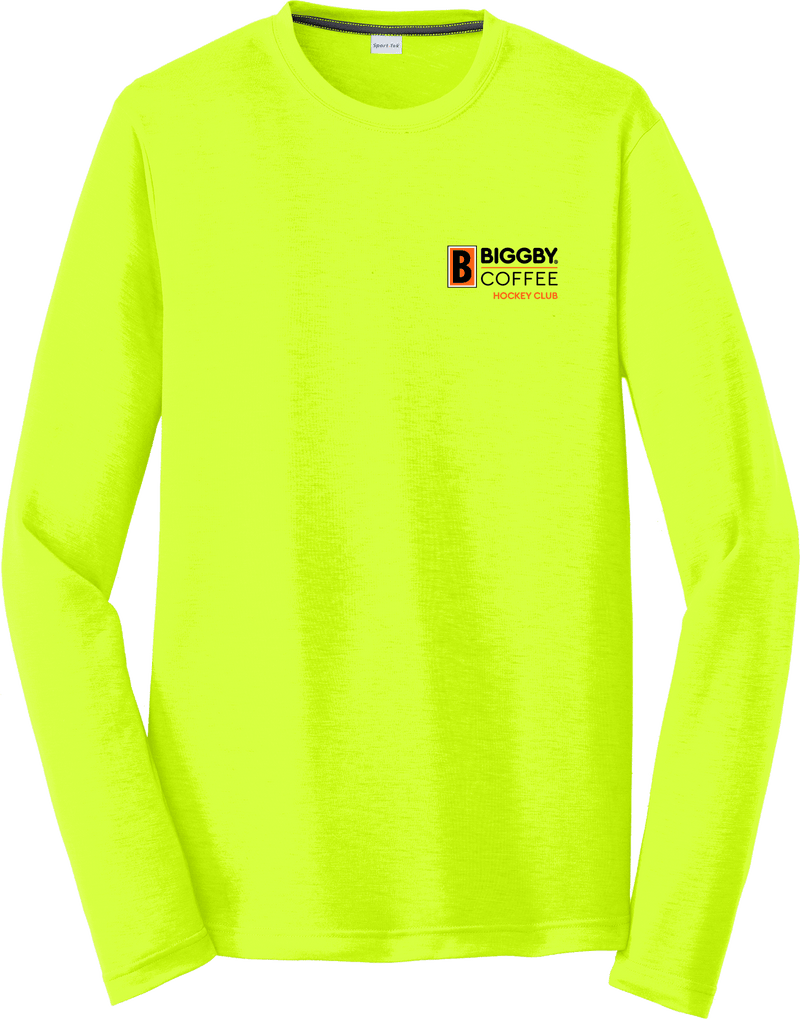 Biggby Coffee Hockey Club Long Sleeve PosiCharge Competitor Cotton Touch Tee