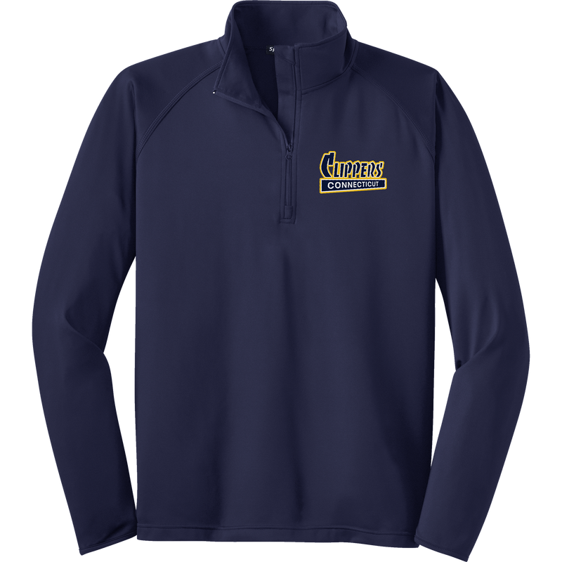 CT Clippers Sport-Wick Stretch 1/4-Zip Pullover