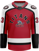 NJ Titans Tier 1 Bantam and Midgets Youth Goalie Sublimated Jersey