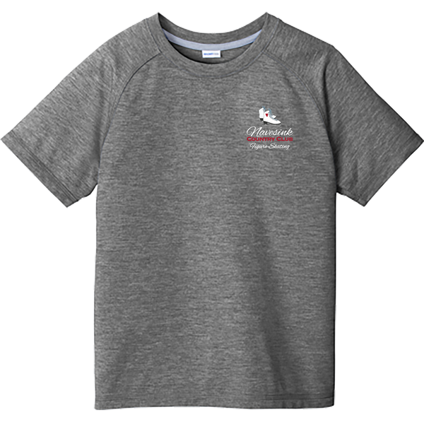 Navesink Figure Skating Youth PosiCharge  Tri-Blend Wicking Raglan Tee